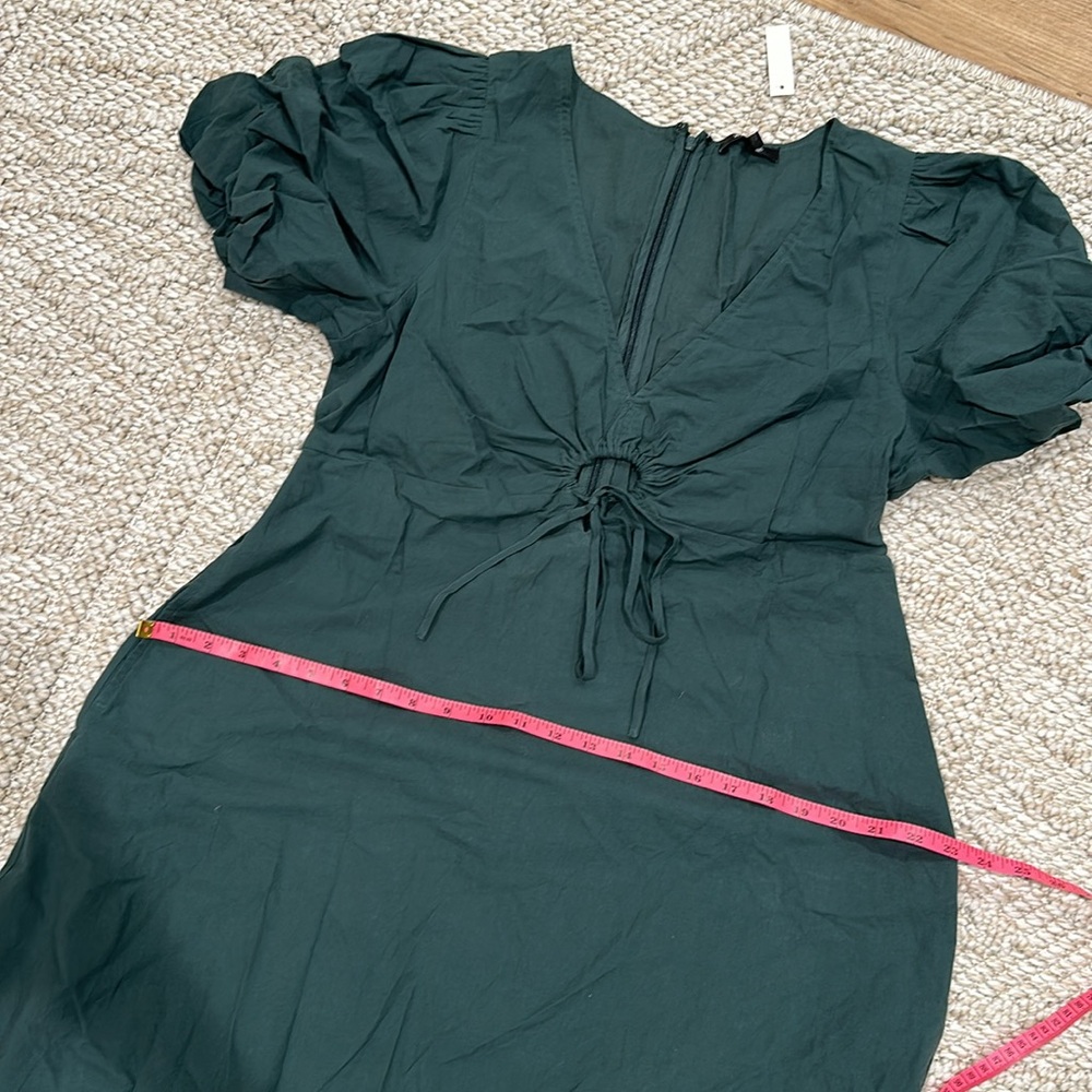 Madewell Poplin Cut-Out Puff Sleeve Midi Dress - Picture 5 of 6